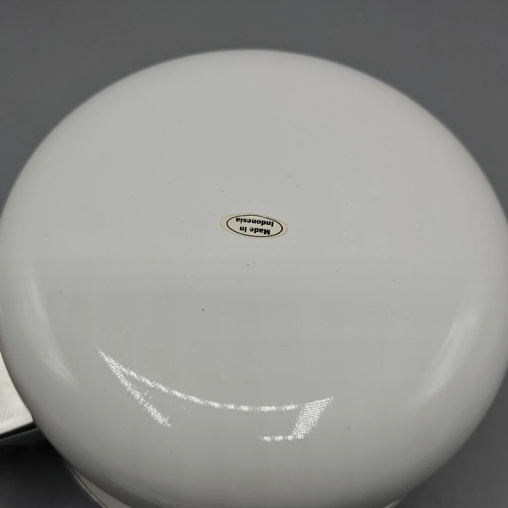 Vintage Roses Floral Flowers Enameled Sauce Pan Pot 1 Quart Grandmacore Cottage